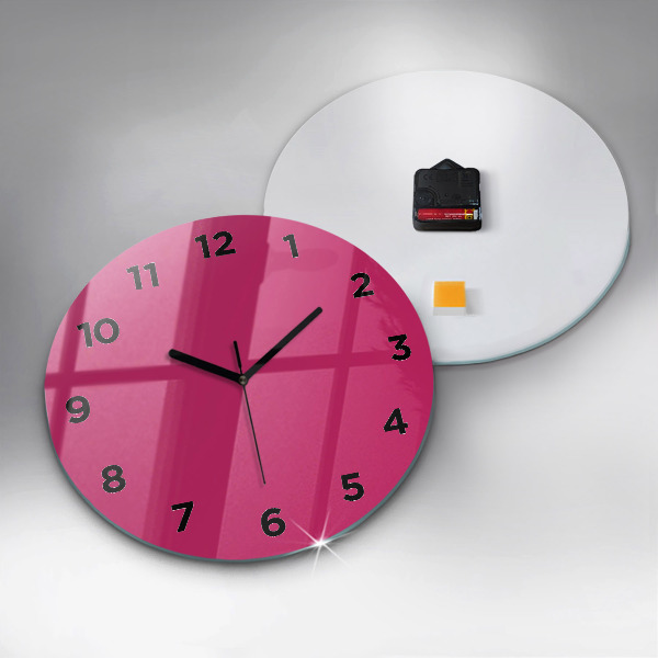 Orologio rotondo in vetro Rosa