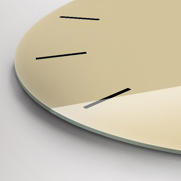 Orologio rotondo in vetro Beige