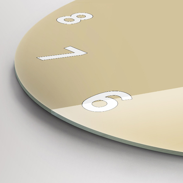 Orologio rotondo in vetro Beige