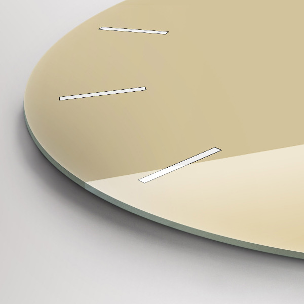 Orologio rotondo in vetro Beige