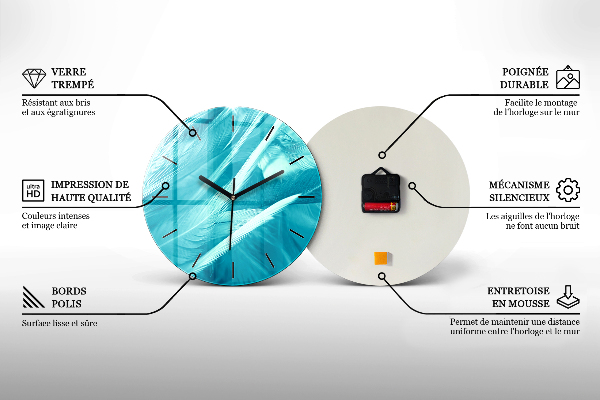 Orologio rotondo in vetro Cremoso