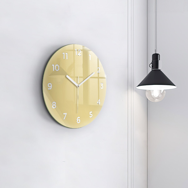 Orologio rotondo in vetro Cremoso