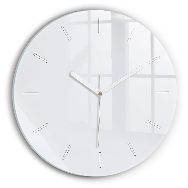 Orologio rotondo in vetro Bianco