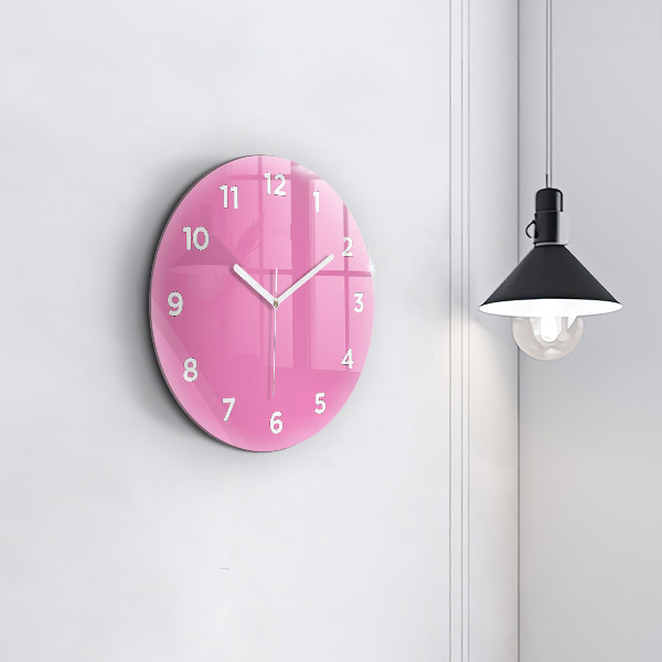 Orologio rotondo in vetro Rosa