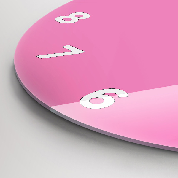 Orologio rotondo in vetro Rosa