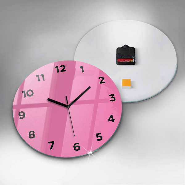 Orologio rotondo in vetro Rosa