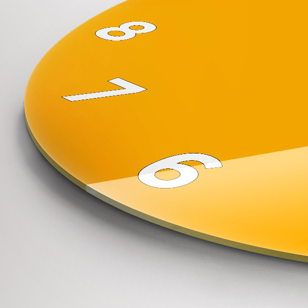 Orologio rotondo in vetro Giallo scuro