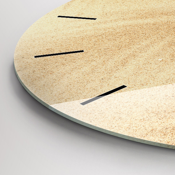 Orologio rotondo in vetro Astrazione dorata