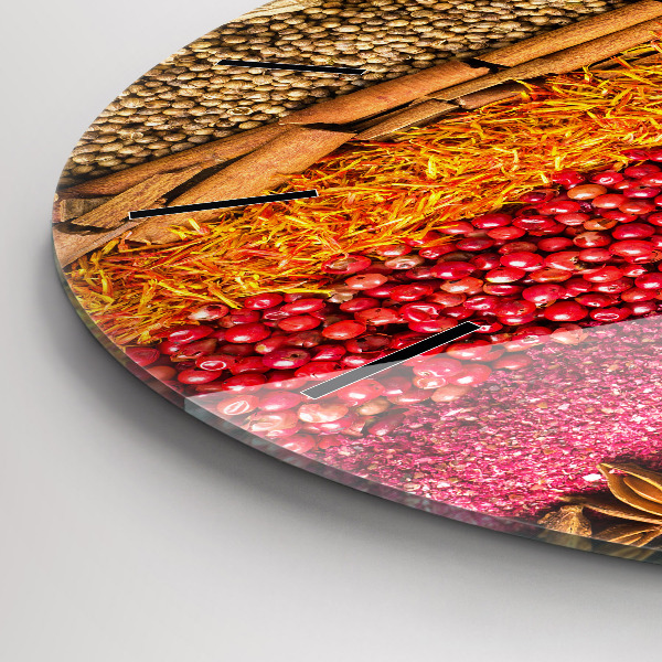 Orologio rotondo in vetro File di spezie