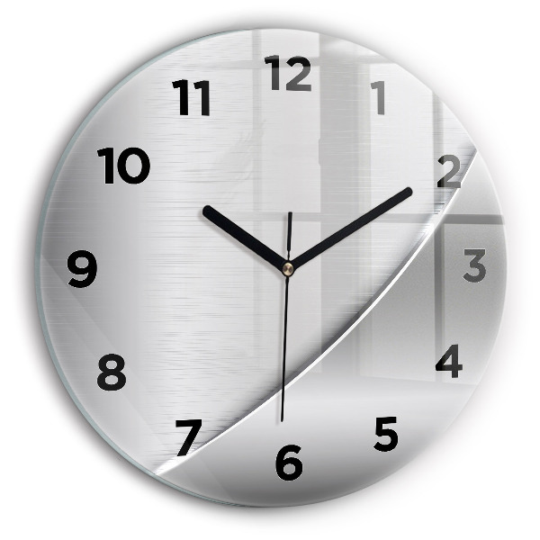 Orologio rotondo in vetro Modello argento