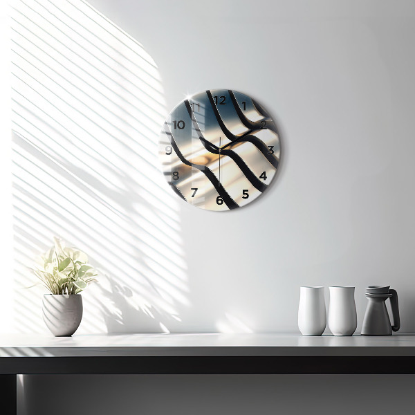 Orologio rotondo in vetro Modello argento