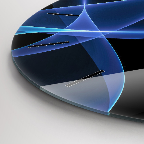 Orologio rotondo in vetro Linee blu