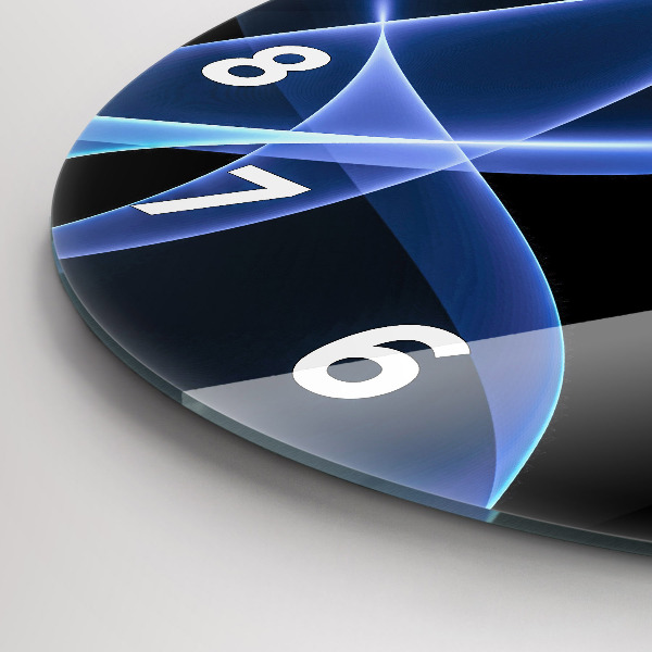 Orologio rotondo in vetro Linee blu