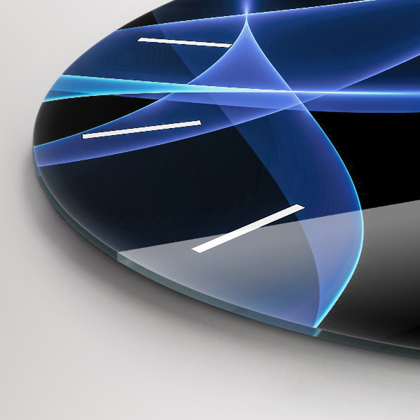 Orologio rotondo in vetro Linee blu