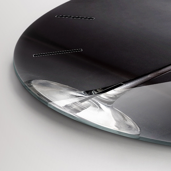 Orologio rotondo in vetro Bicchiere di vino