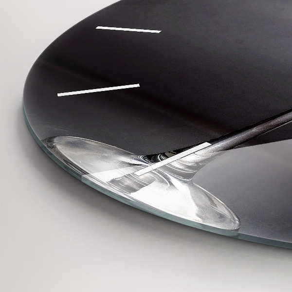 Orologio rotondo in vetro Bicchiere di vino