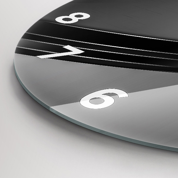 Orologio rotondo in vetro Linee d'argento