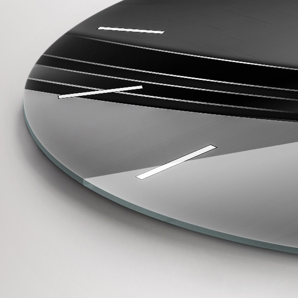 Orologio rotondo in vetro Linee d'argento