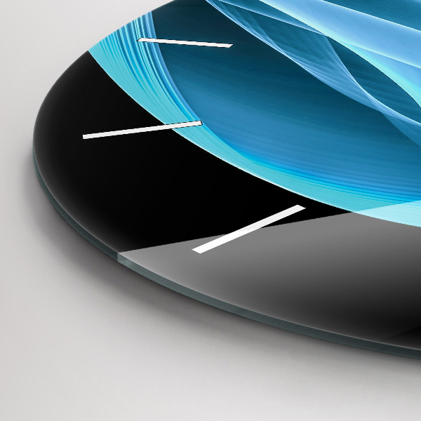 Orologio rotondo in vetro Astrazione blu