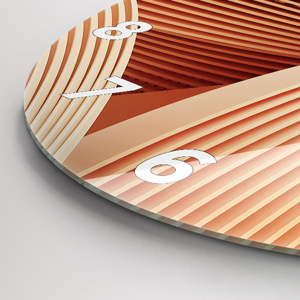 Orologio rotondo in vetro Motivo ondulato astratto