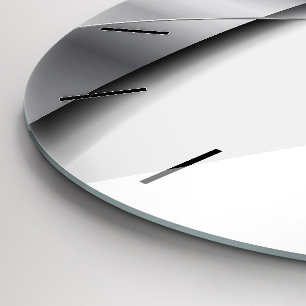 Orologio rotondo in vetro Astrazione d'argento