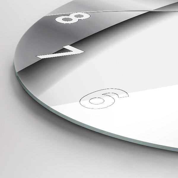 Orologio rotondo in vetro Astrazione d'argento