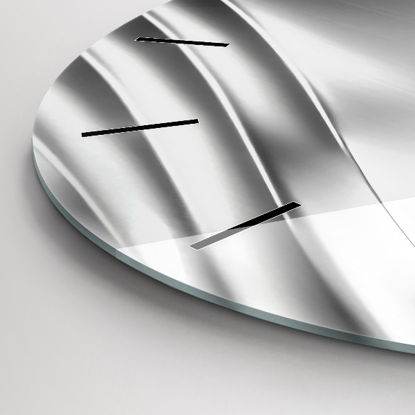 Orologio rotondo in vetro Astrazione d'argento