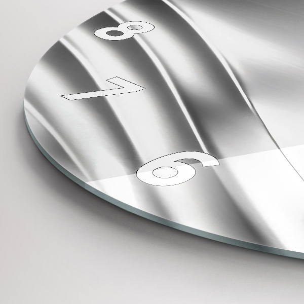 Orologio rotondo in vetro Astrazione d'argento