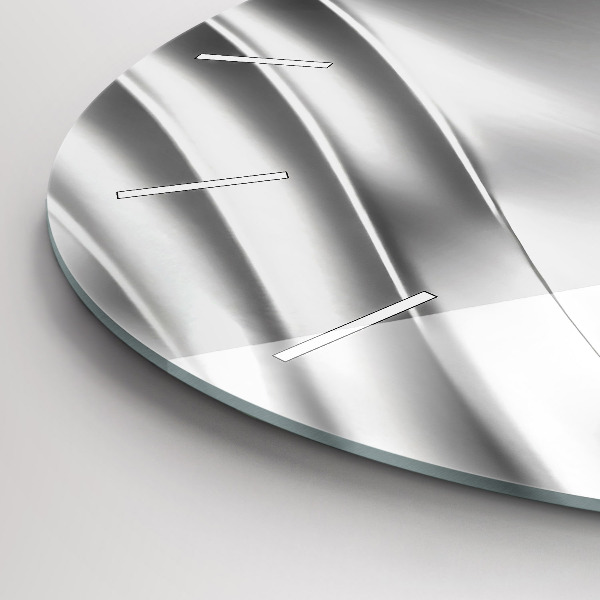 Orologio rotondo in vetro Astrazione d'argento