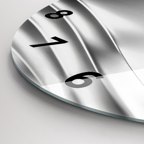 Orologio rotondo in vetro Astrazione d'argento