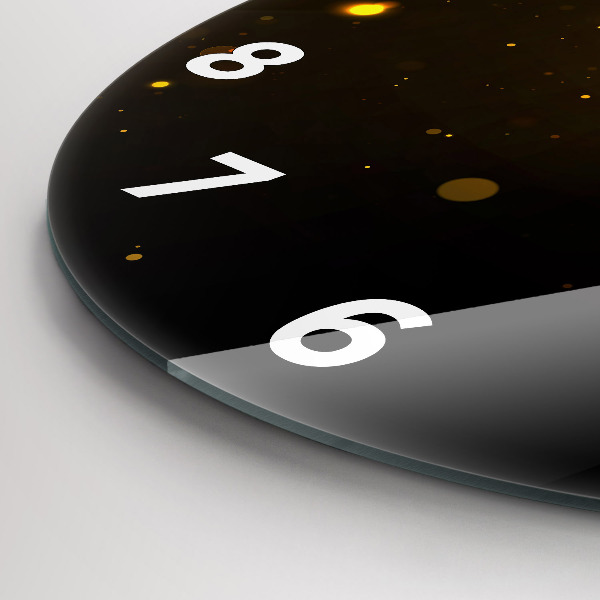 Orologio rotondo in vetro Polvere d'oro