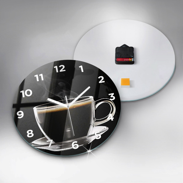 Orologio rotondo in vetro Caffè nero