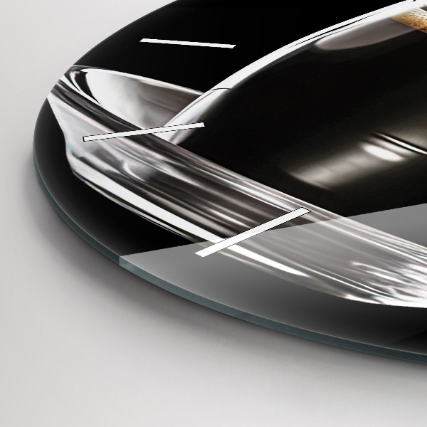 Orologio rotondo in vetro Caffè nero