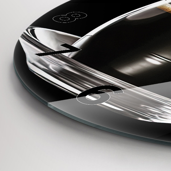 Orologio rotondo in vetro Caffè nero