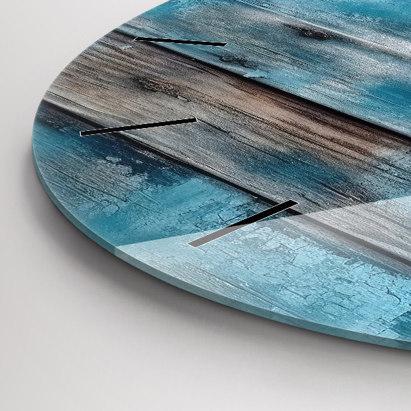 Orologio rotondo in vetro Tavole blu