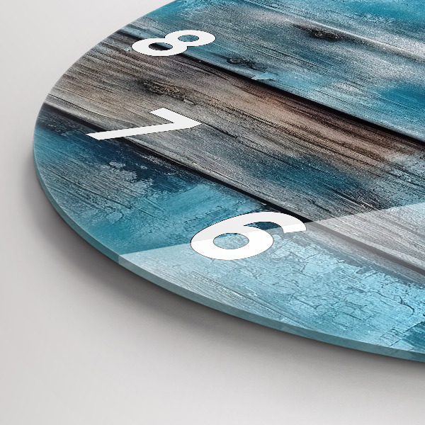 Orologio rotondo in vetro Tavole blu