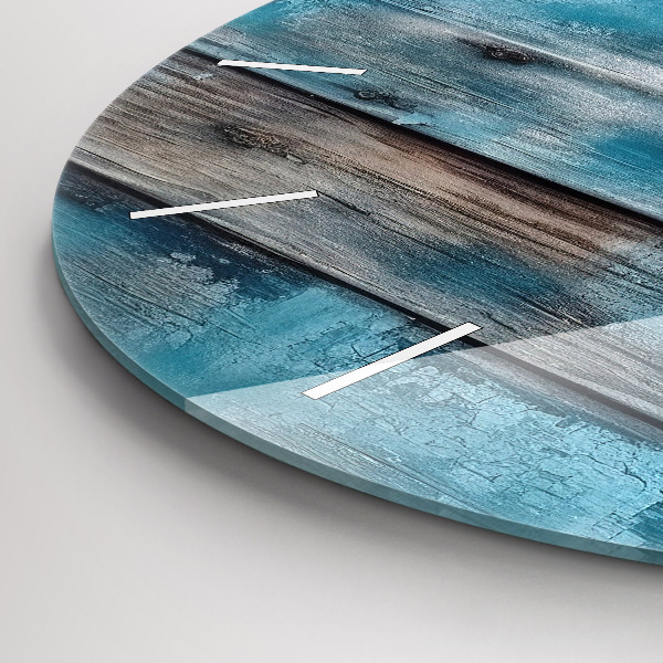Orologio rotondo in vetro Tavole blu