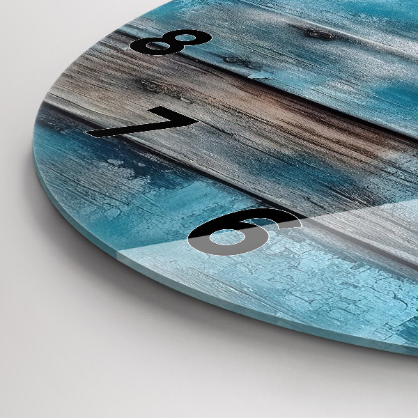 Orologio rotondo in vetro Tavole blu