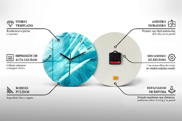 Orologio rotondo in vetro Astrazione