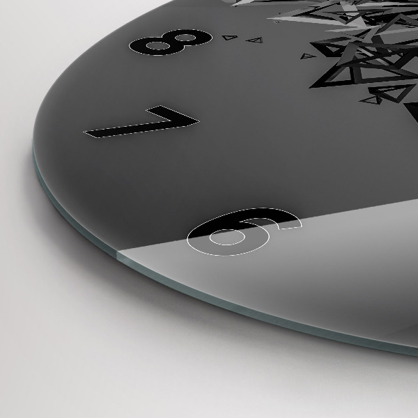 Orologio rotondo in vetro Astrazione oscura