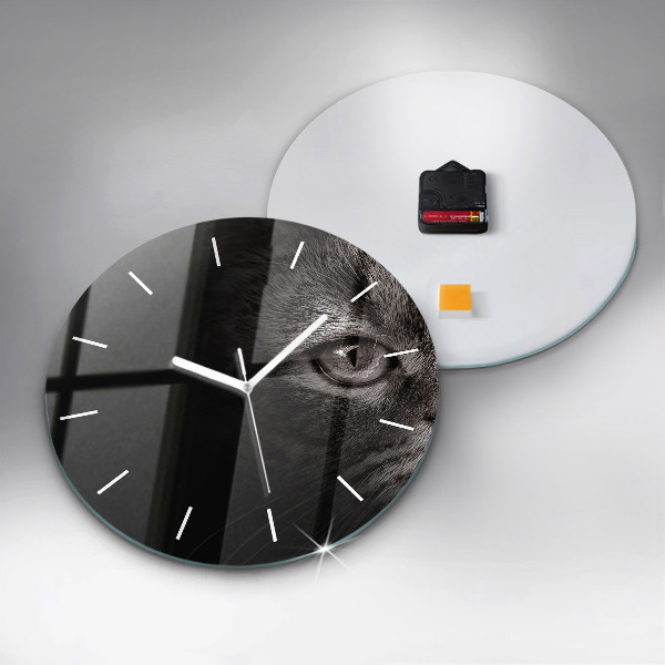 Orologio rotondo Cane e gatto Scottish Fold