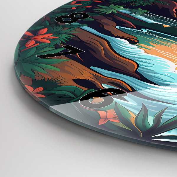 Orologio rotondo in vetro Tramonto da favola