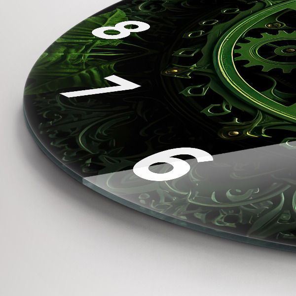 Orologio rotondo in vetro Meccanismo verde