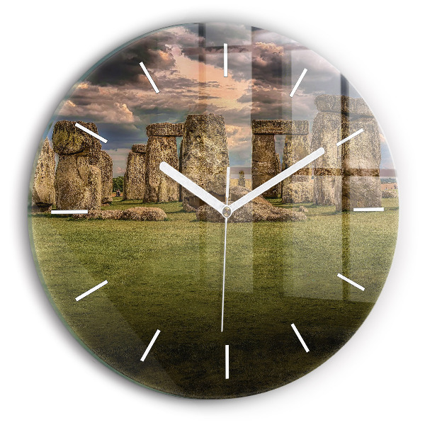 Orologio rotondo in vetro Stonehenge Nimbostrato