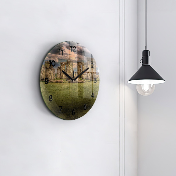 Orologio rotondo in vetro Stonehenge Nimbostrato