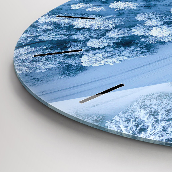 Orologio rotondo in vetro Foresta vista da un drone