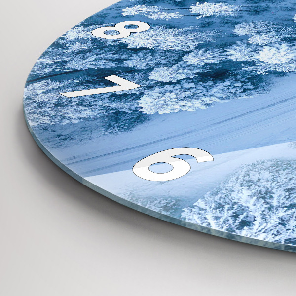 Orologio rotondo in vetro Foresta vista da un drone