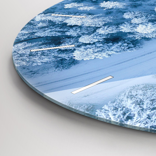 Orologio rotondo in vetro Foresta vista da un drone