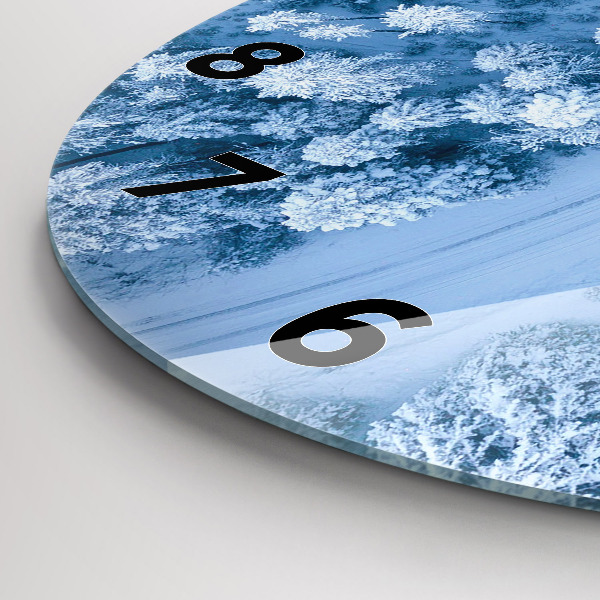 Orologio rotondo in vetro Foresta vista da un drone