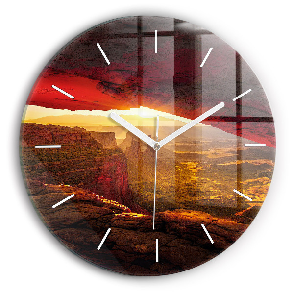 Orologio rotondo in vetro Grand Canyon dell'Arizona